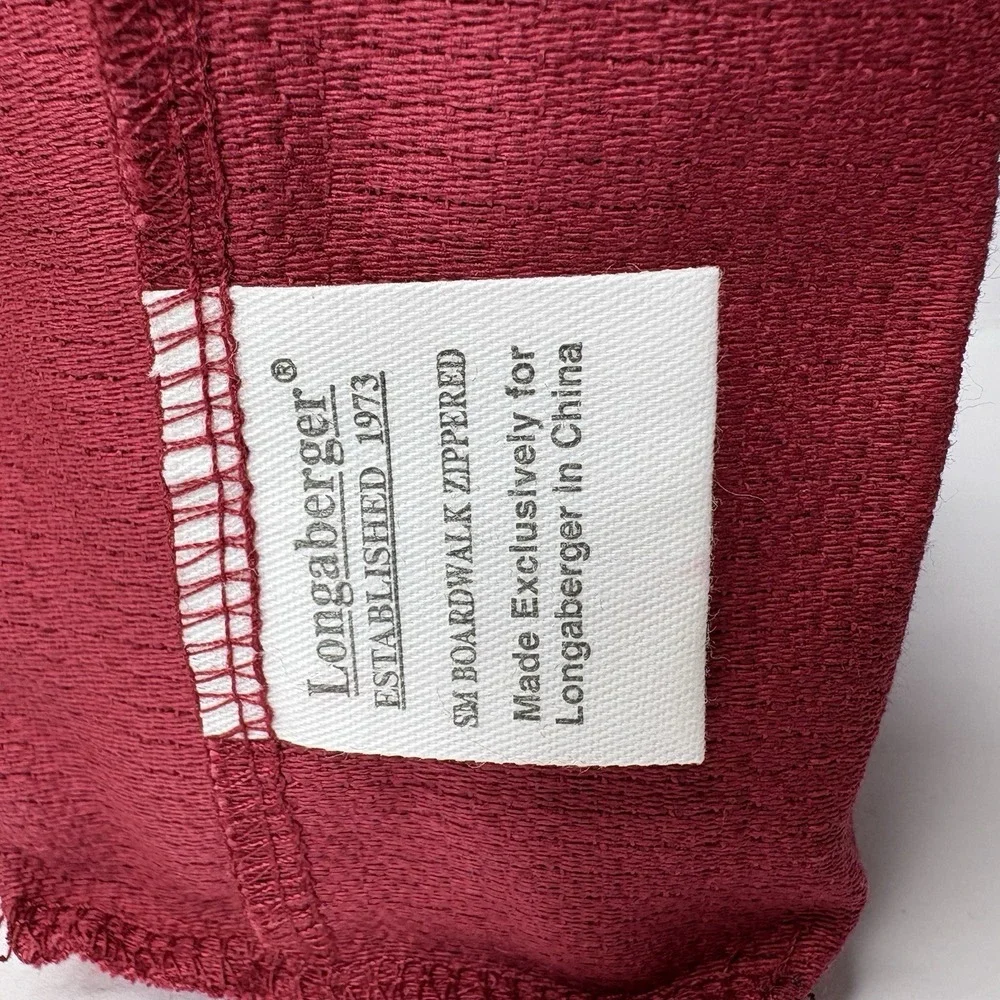 2003 Signed Longaberger Small Boardwalk Basket Zipper‎ Liner Protector Purse Vtg